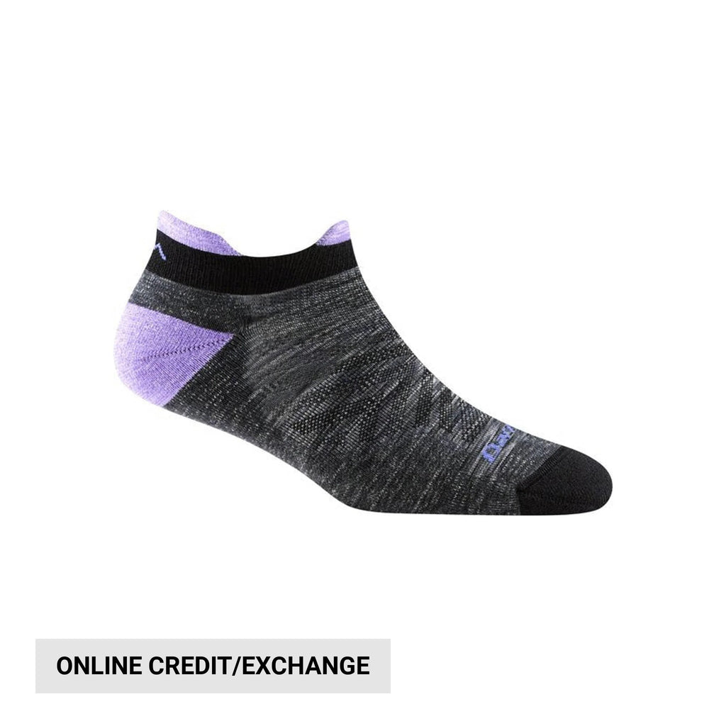 Darn Tough Women's Run No Show Tab Ultra Lightweight Sock - Space Grey - Lenny's Shoe & Apparel