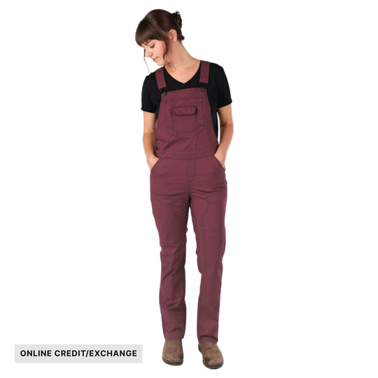 Dovetail Women's Freshly Ripstop Overalls - Elderberry Maroon - ONLINE CREDIT/EXCHANGE - Lenny's Shoe & Apparel