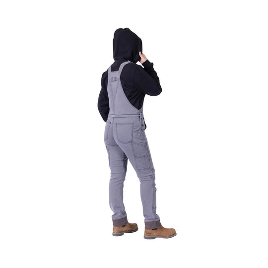 Dovetail Women's Freshly Hotswap Thermal Denim Overalls - Grey - Lenny's Shoe & Apparel