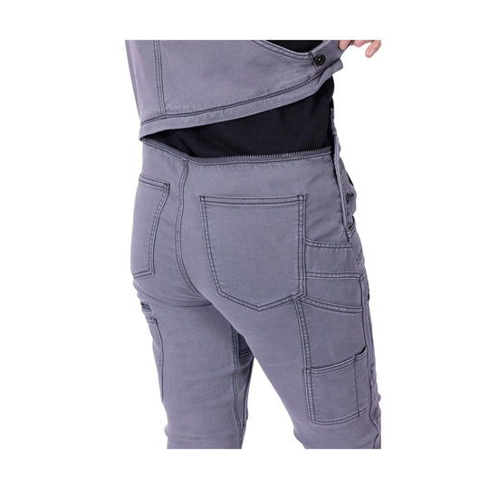 Dovetail Women's Freshly Hotswap Thermal Denim Overalls - Grey - Lenny's Shoe & Apparel