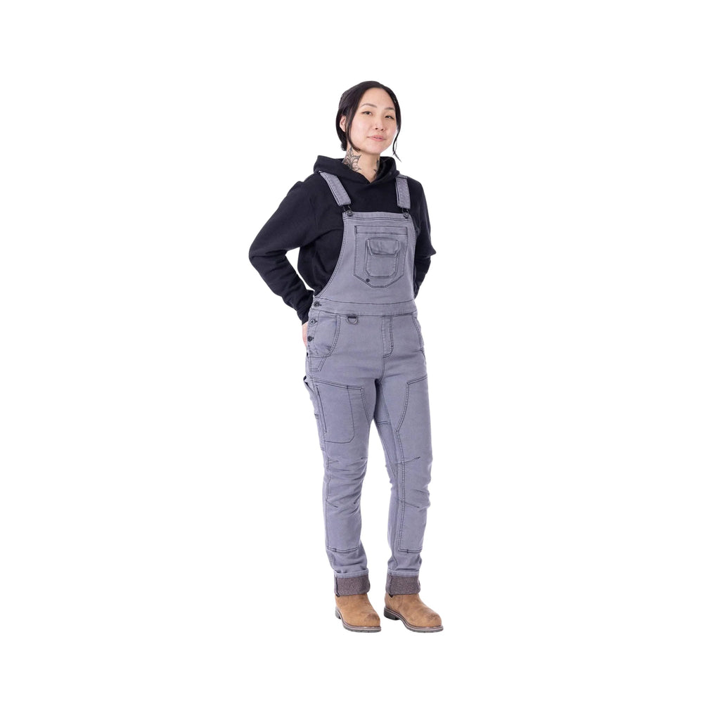 Dovetail Women's Freshly Hotswap Thermal Denim Overalls - Grey - Lenny's Shoe & Apparel