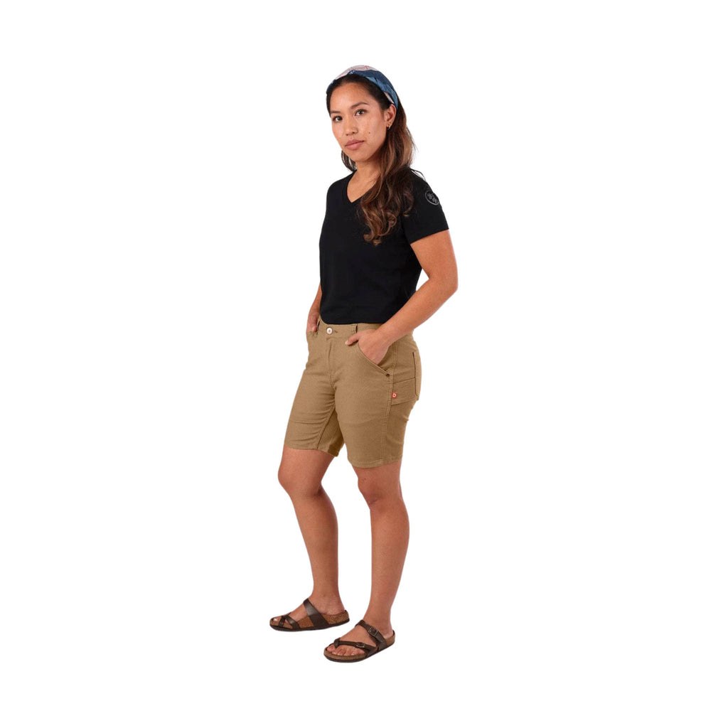 Dovetail Women's Go To Stretch Canvas Short - Sawdust Brown - Lenny's Shoe & Apparel