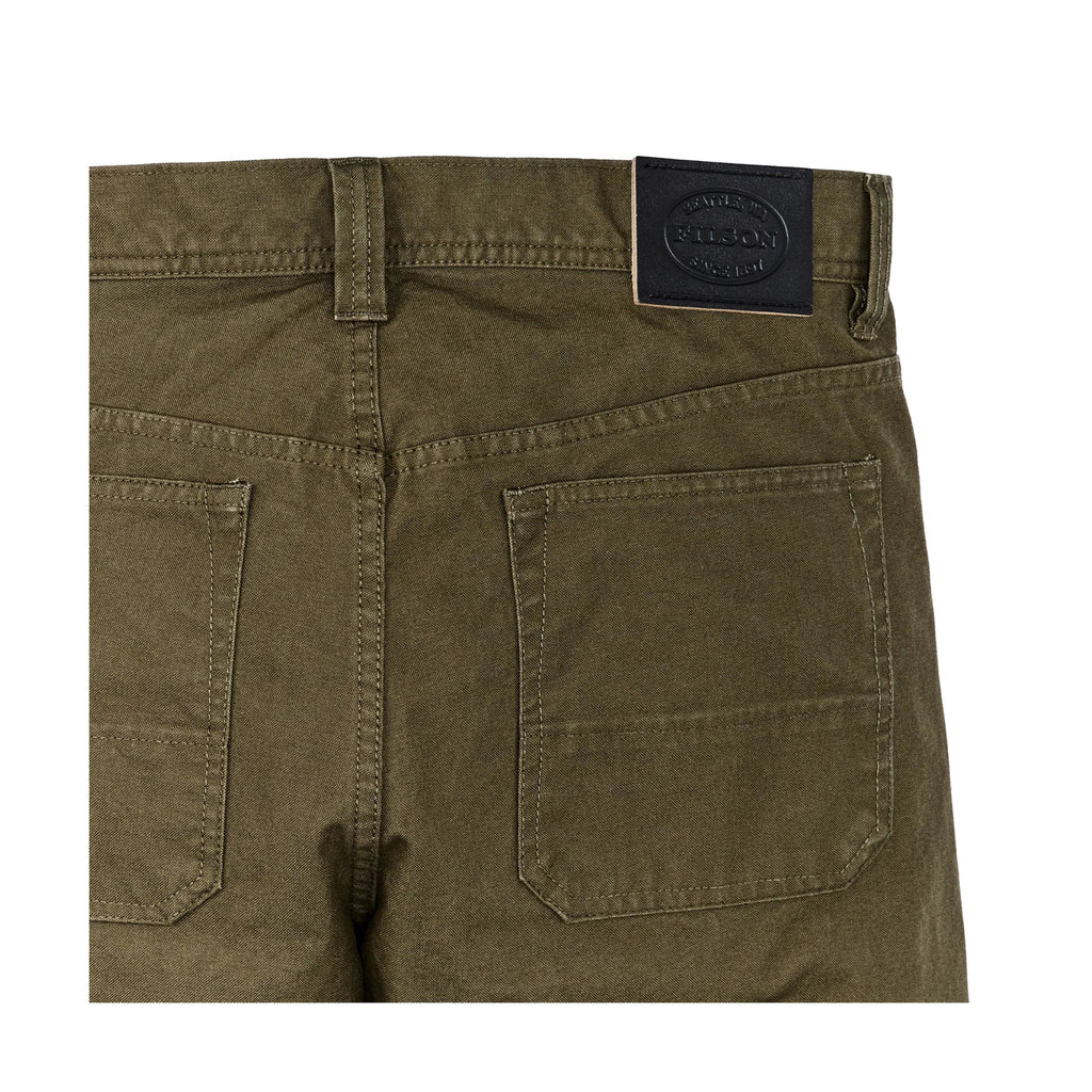 Filson Men's Dry Tin Cloth 5 Pocket Pant - Marsh Olive - Lenny's Shoe & Apparel