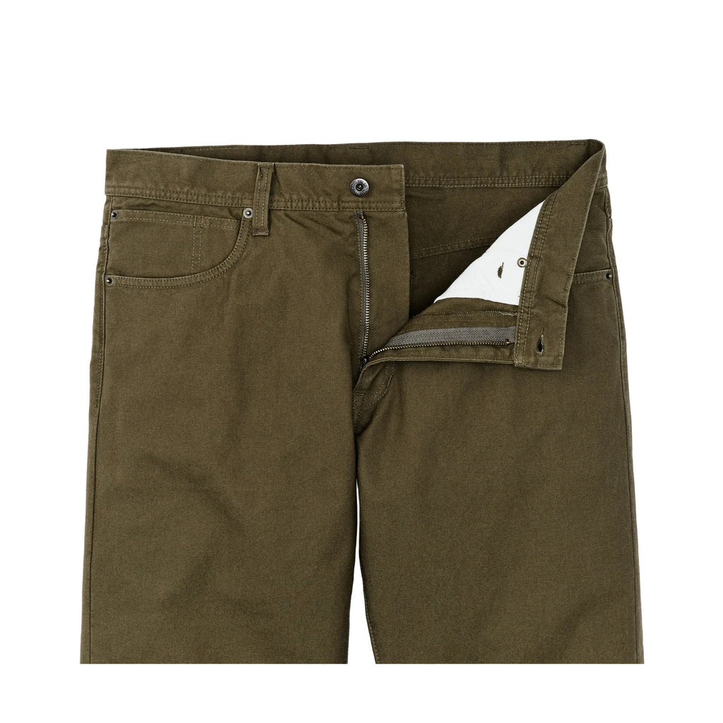 Filson Men's Dry Tin Cloth 5 Pocket Pant - Marsh Olive - Lenny's Shoe & Apparel