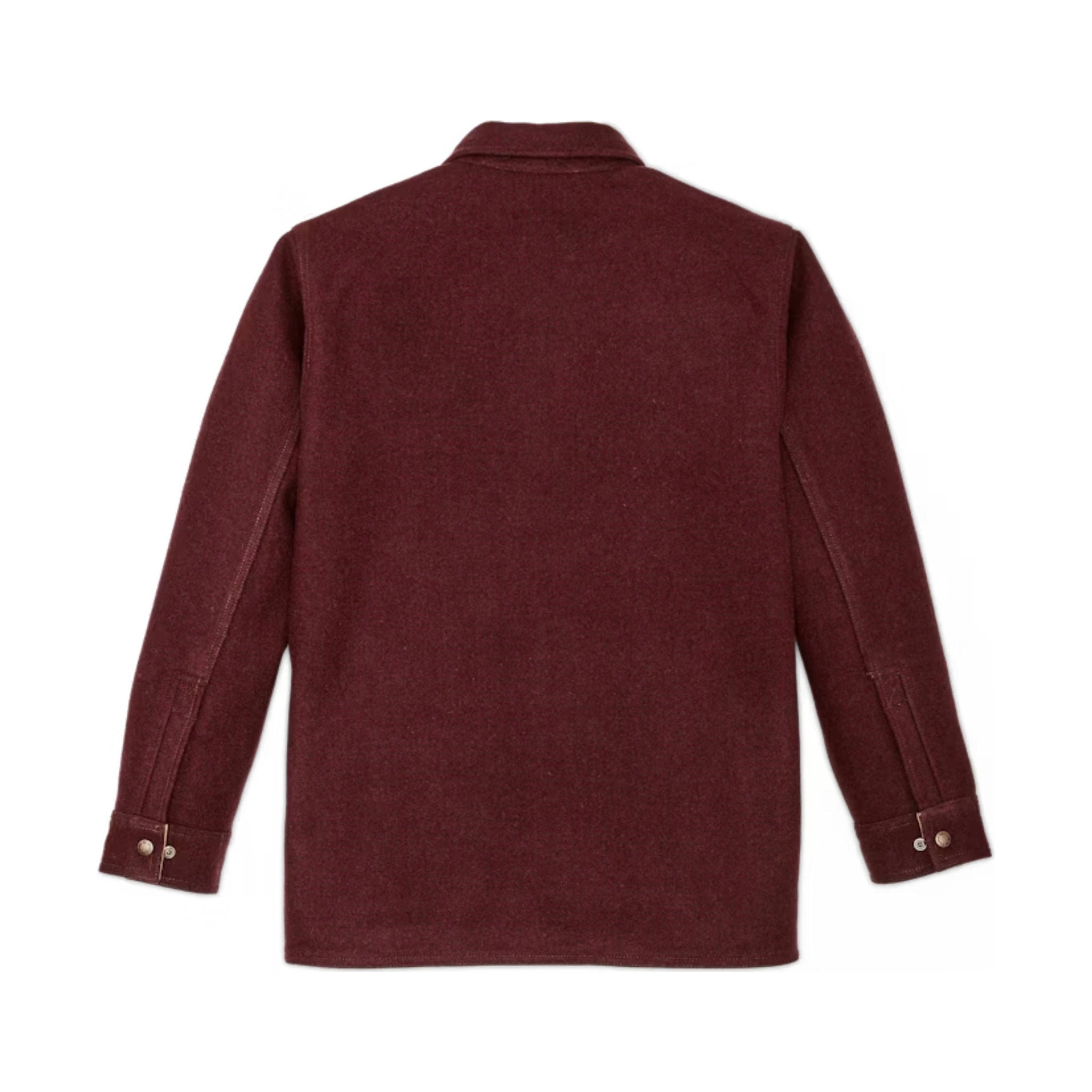 Filson Men's Lined Mackinaw Wool Jac Shirt Dark Red/ Black