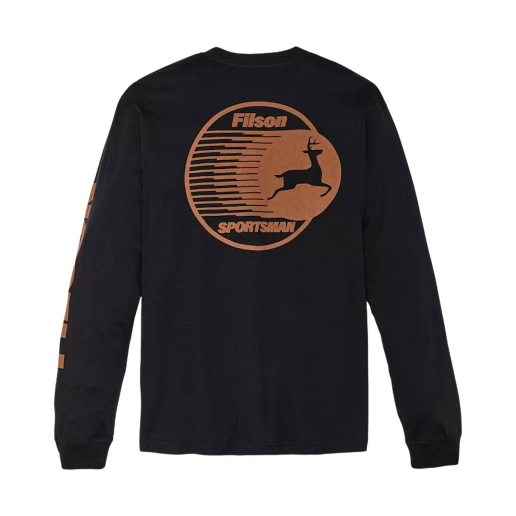 Filson Men's Long Sleeve Frontier Graphic Tee - Black/Sportsman - Lenny's Shoe & Apparel