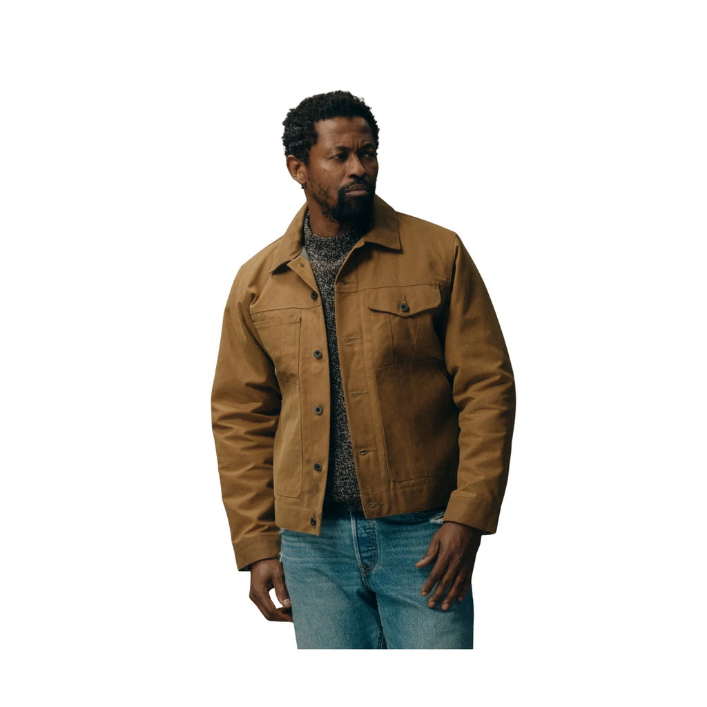 Filson Men's Short Lined Cruiser Jacket - Dark Tan - Lenny's Shoe & Apparel