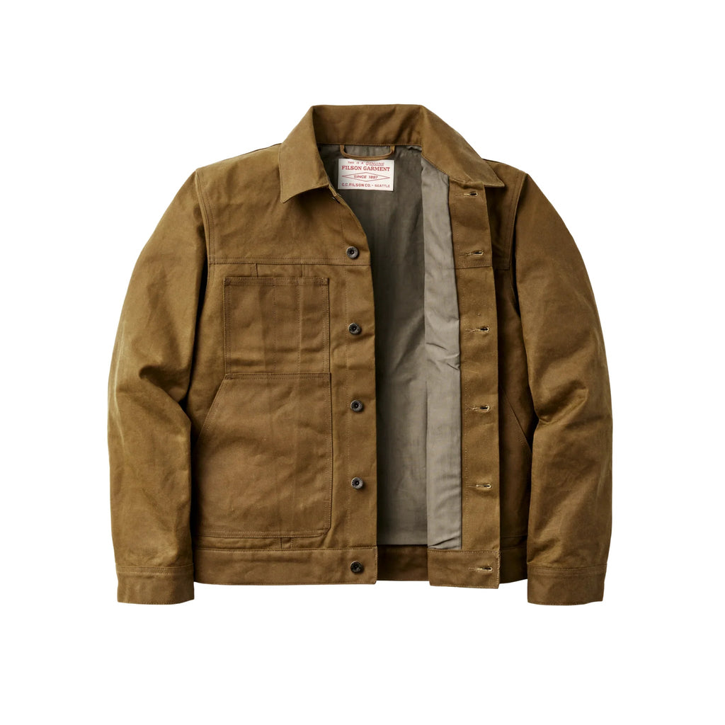 Filson Men's Short Lined Cruiser Jacket - Dark Tan - Lenny's Shoe & Apparel