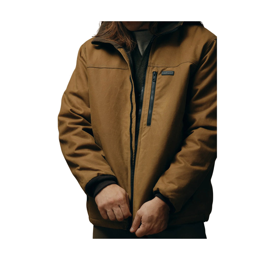 Filson Men's Tin Cloth Primaloft Jacket - Dark Tan - Lenny's Shoe & Apparel