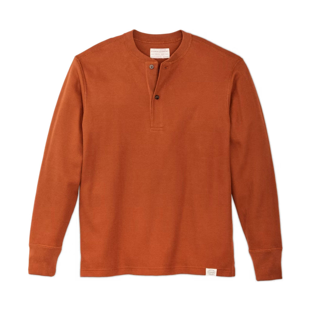 Filson Men's Waffle Knit Henley - Rust - Lenny's Shoe & Apparel