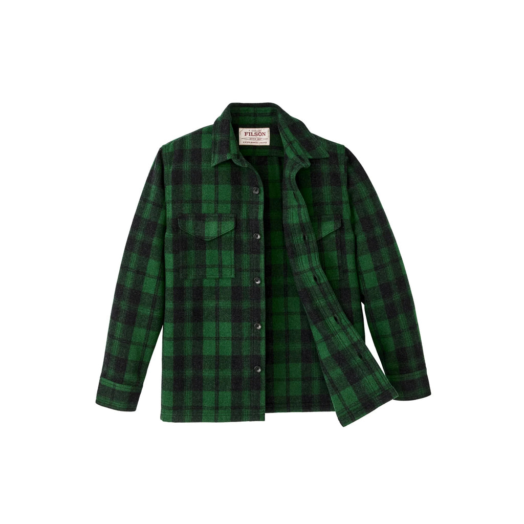 Filson Men's Wool Jac - Shirt - Green/Black Plaid - Lenny's Shoe & Apparel