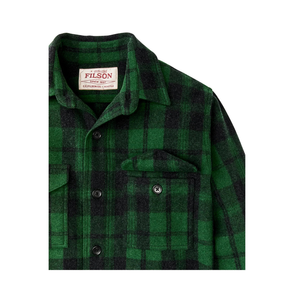 Filson Men's Wool Jac - Shirt - Green/Black Plaid - Lenny's Shoe & Apparel