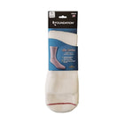 White ankle sock with packaging displaying 'Foundation' brand on a white background