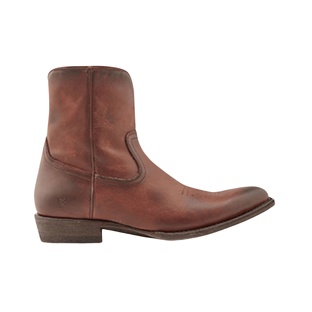 Frye Men's Austin Inside Zip Ankle Boots - Cognac - Lenny's Shoe & Apparel