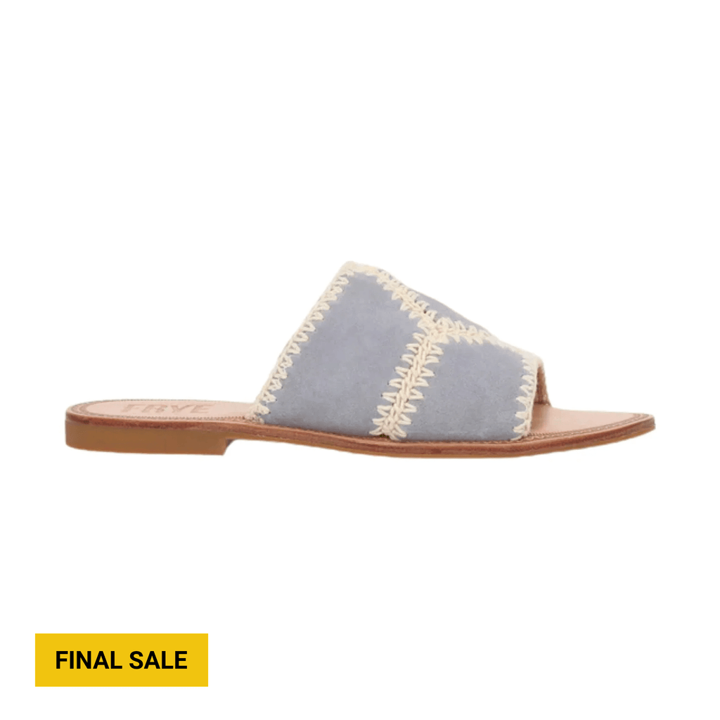 Frye Women's Ava Crochet Slide - Steel Blue – Lenny's Shoe & Apparel
