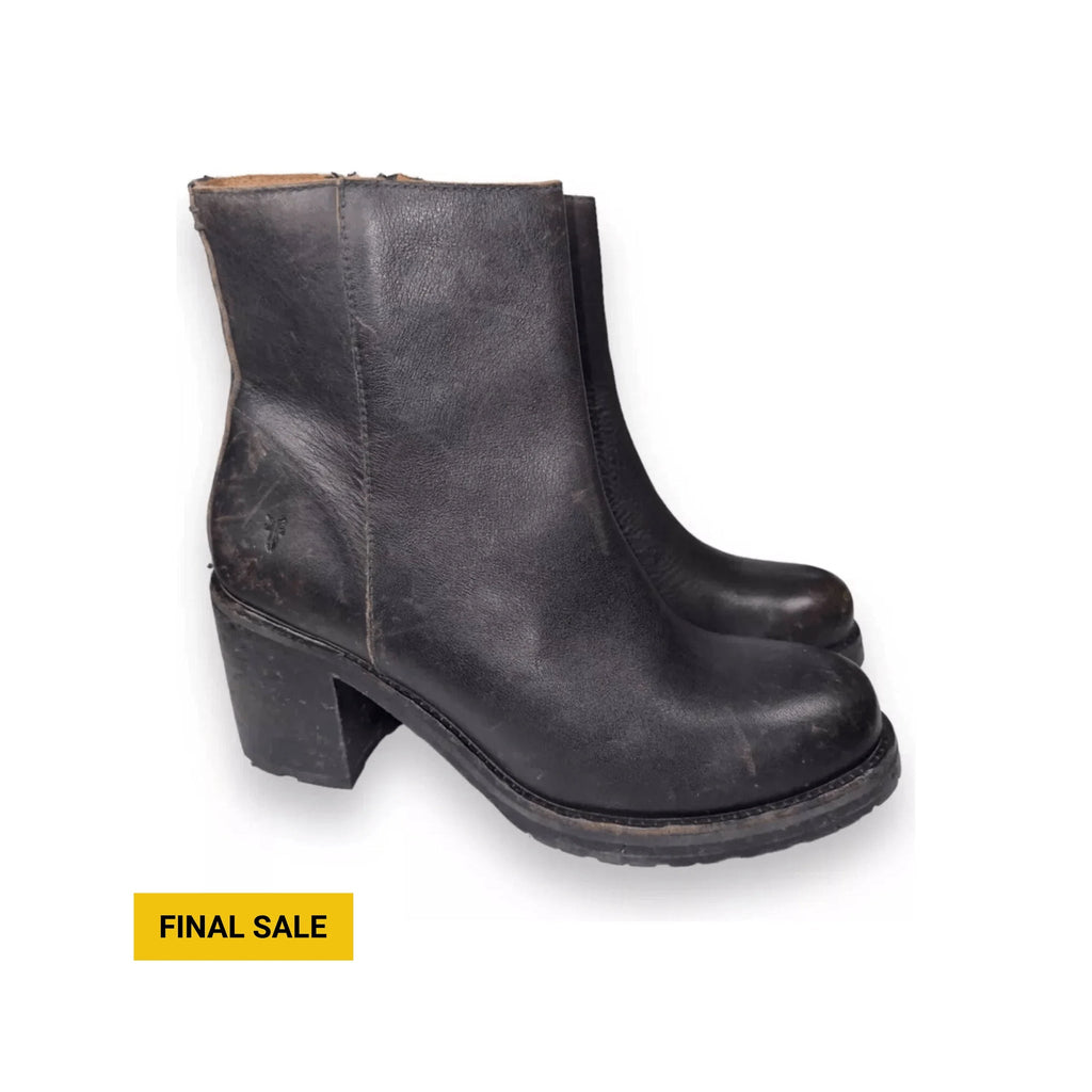 Frye Women's Karen Inside Zip Boot - Black Distressed - Lenny's Shoe & Apparel