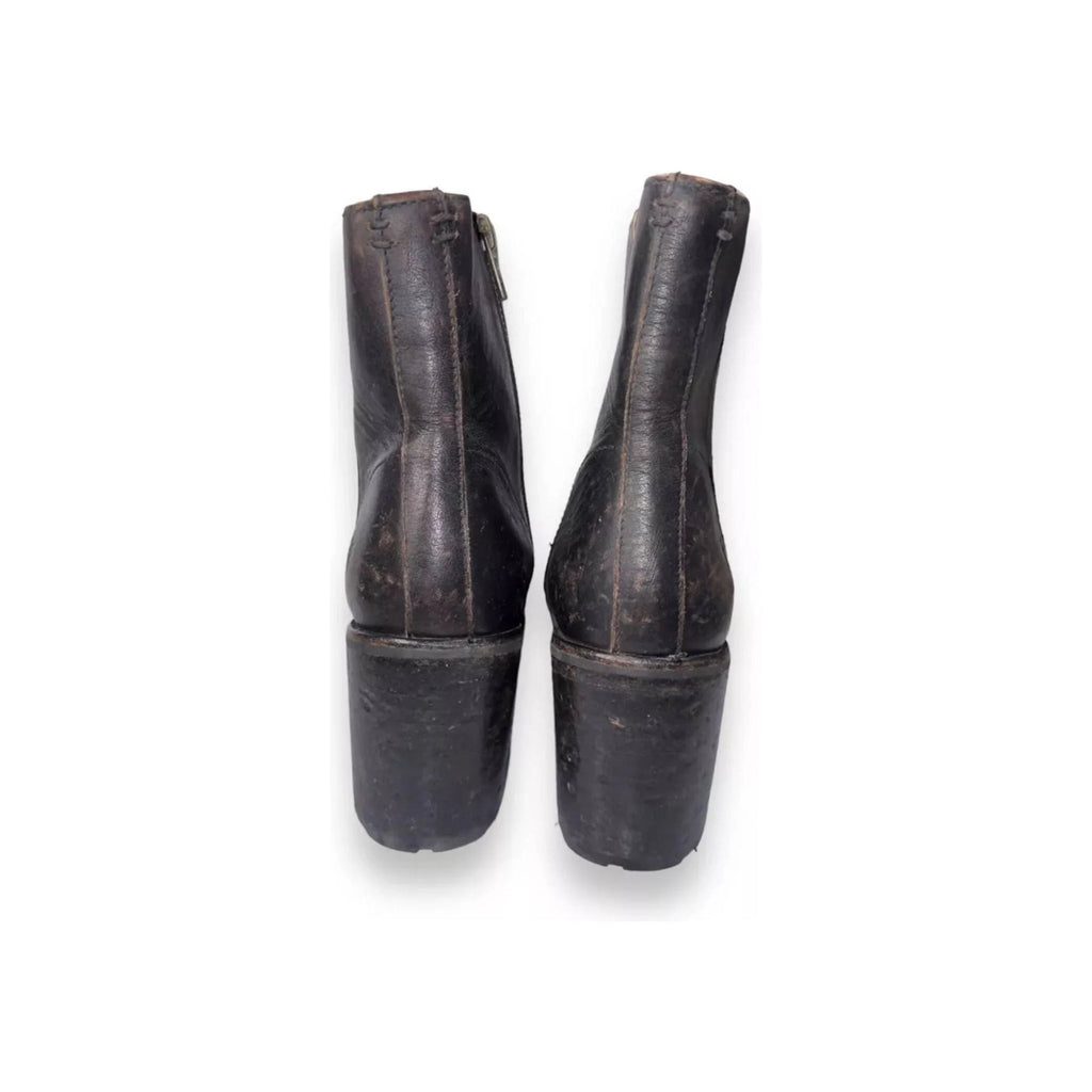 Frye Women's Karen Inside Zip Boot - Black Distressed - Lenny's Shoe & Apparel