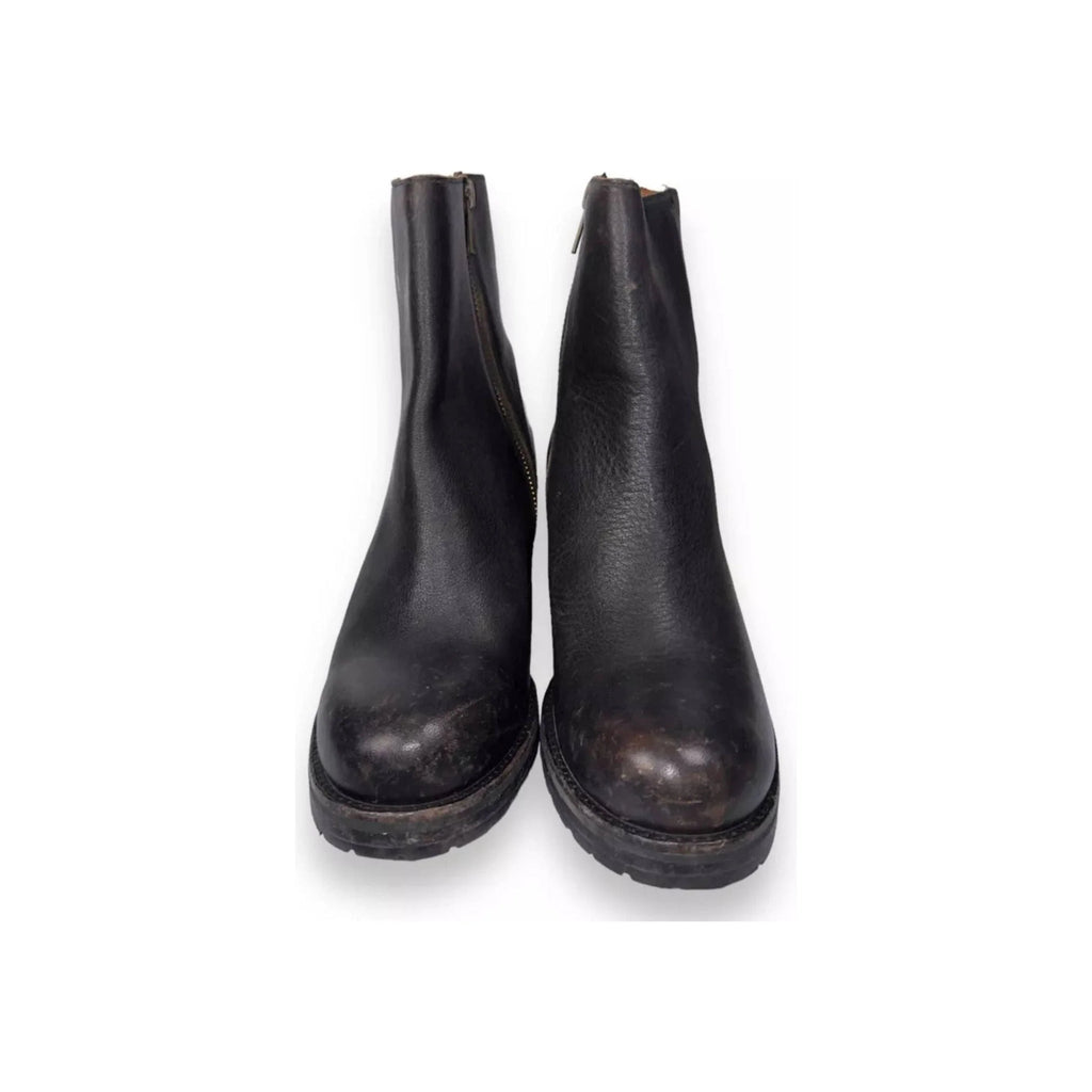 Frye Women's Karen Inside Zip Boot - Black Distressed - Lenny's Shoe & Apparel
