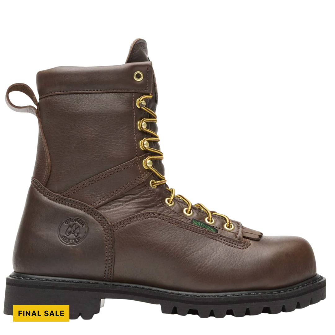 Georgia Boot Men's Lace To Toe Waterproof Steel Toe Work Boots - Brown - FINAL SALE - Lenny's Shoe & Apparel