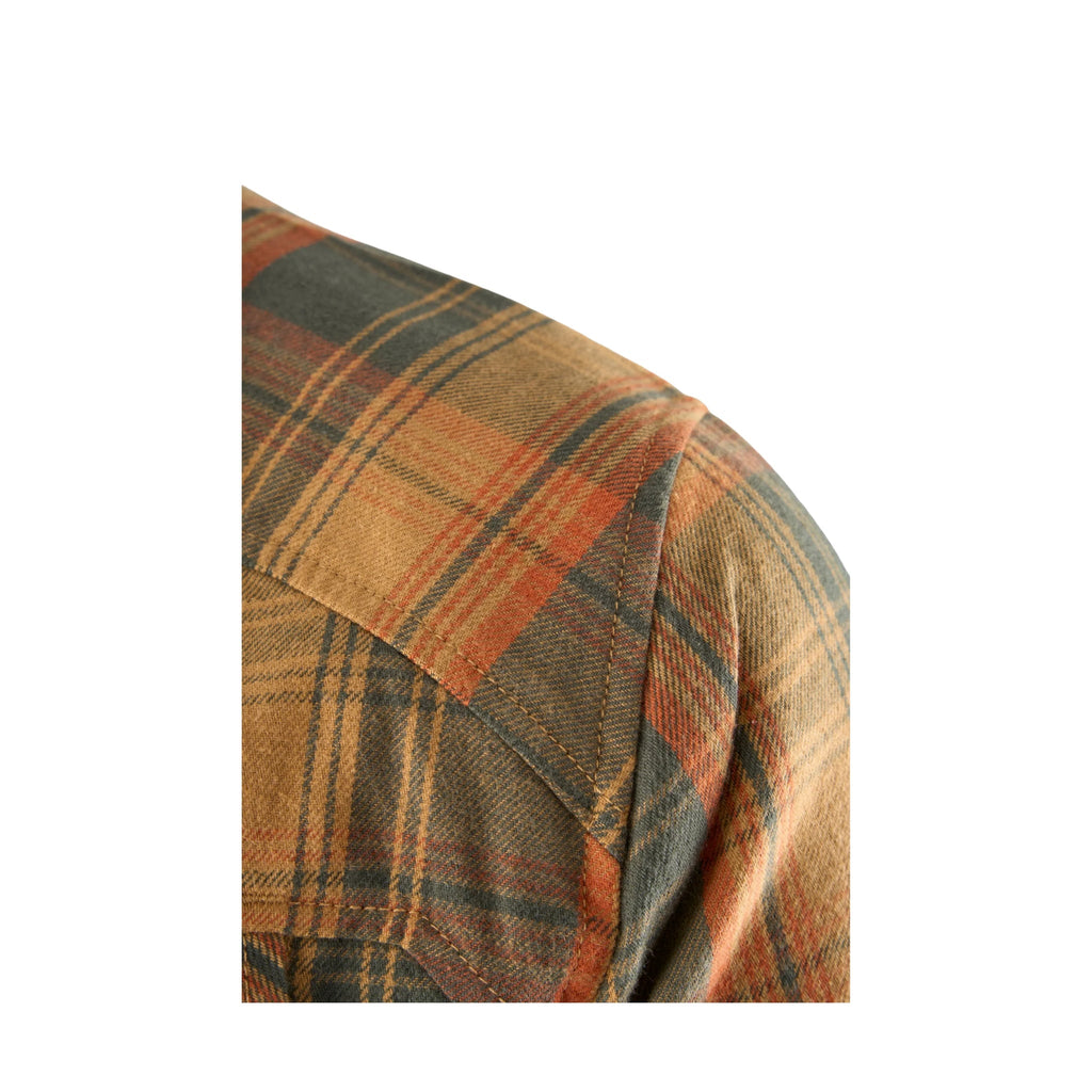 Grundens Men's Dispatch Flannel Shirt - Oak Plaid - Lenny's Shoe & Apparel