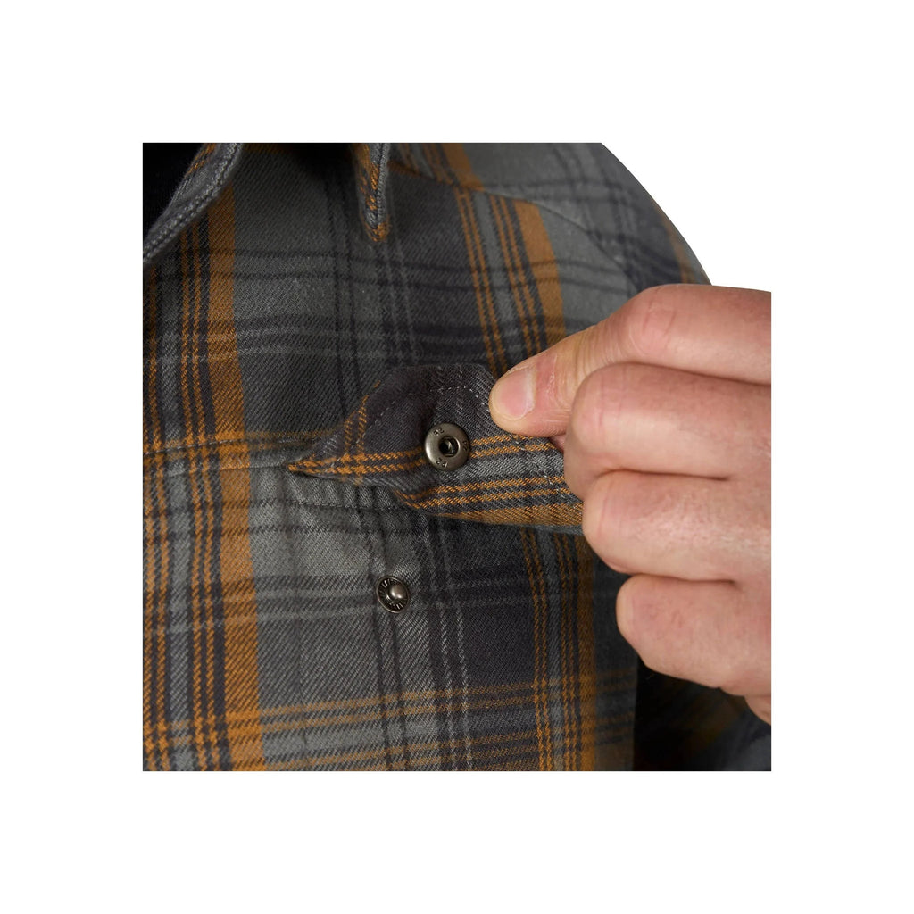 Grundens Men's Dispatch Flannel Shirt - Smoke Plaid - Lenny's Shoe & Apparel
