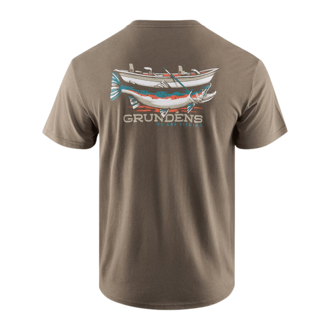 Grundens Men's Drift Boat Short Sleeve T Shirt - Otter - Lenny's Shoe & Apparel