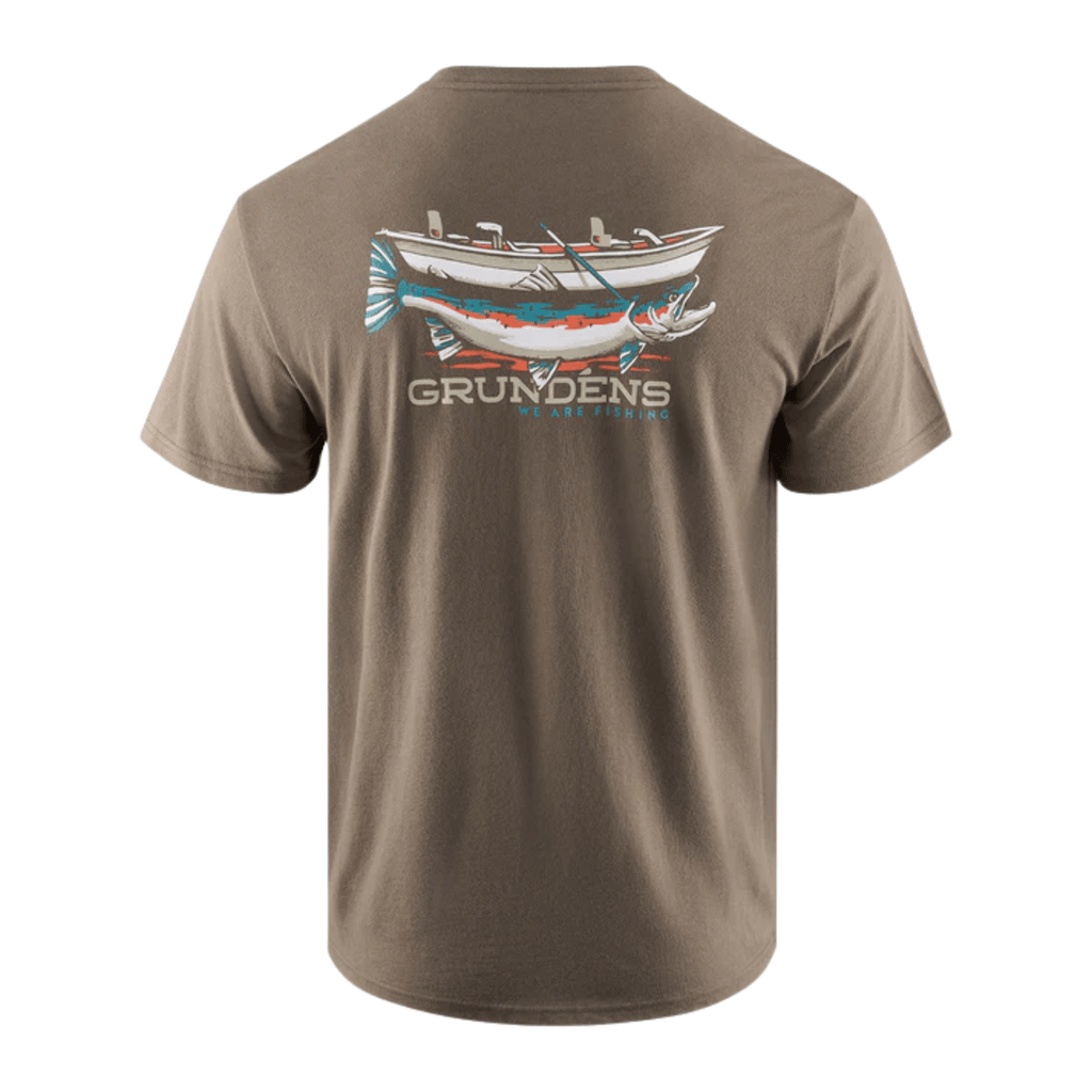 Grundens Men's Drift Boat Short Sleeve T Shirt - Otter - Lenny's Shoe & Apparel