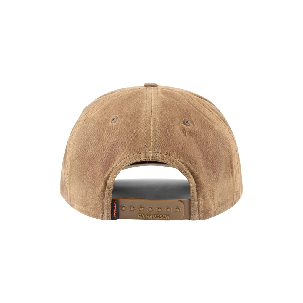 Grundens Wordmark Waxed Trucker Hat - Brown - Lenny's Shoe & Apparel