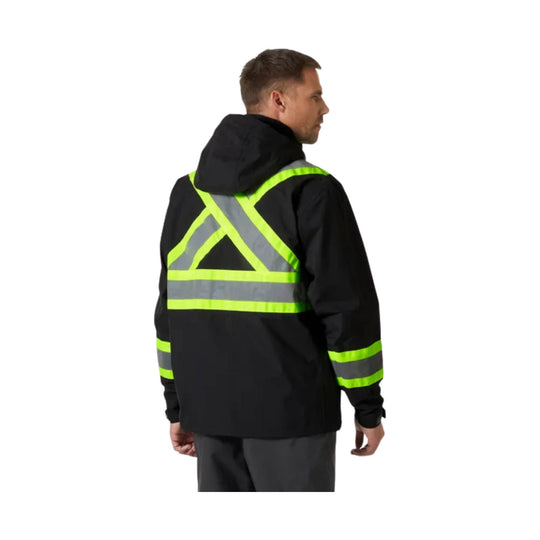 Helly Hansen Men's Alta Hi Vis Waterproof Shell CSA Jacket - Ebony - Lenny's Shoe & Apparel
