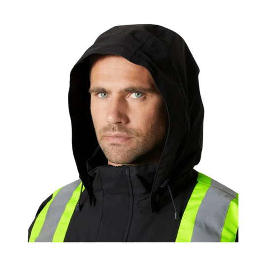Helly Hansen Men's Alta Hi Vis Waterproof Shell CSA Jacket - Ebony - Lenny's Shoe & Apparel