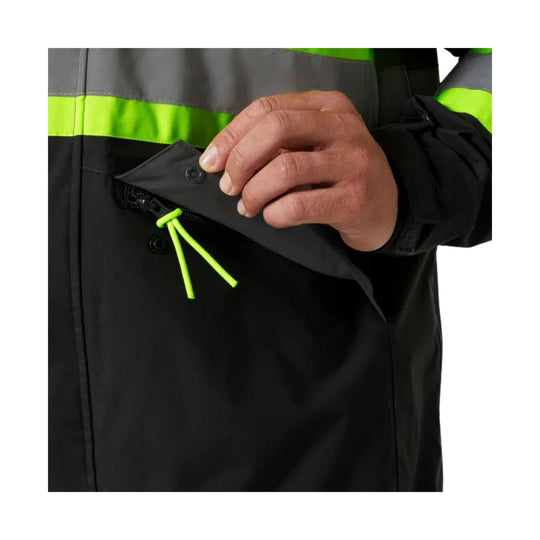 Helly Hansen Men's Alta Hi Vis Waterproof Shell CSA Jacket - Ebony - Lenny's Shoe & Apparel