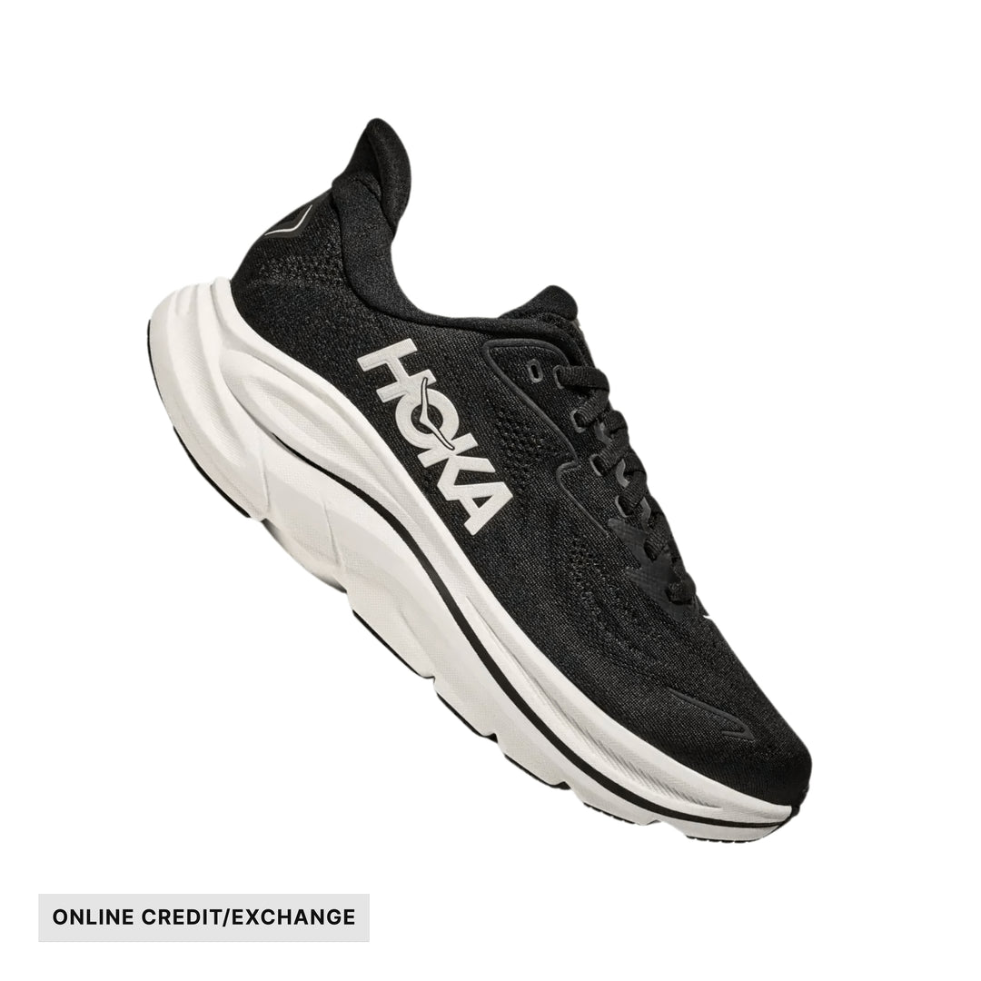HOKA Men's Clifton 10 Running Shoes - Black/White - ONLINE CREDIT/EXCHANGE - Lenny's Shoe & Apparel