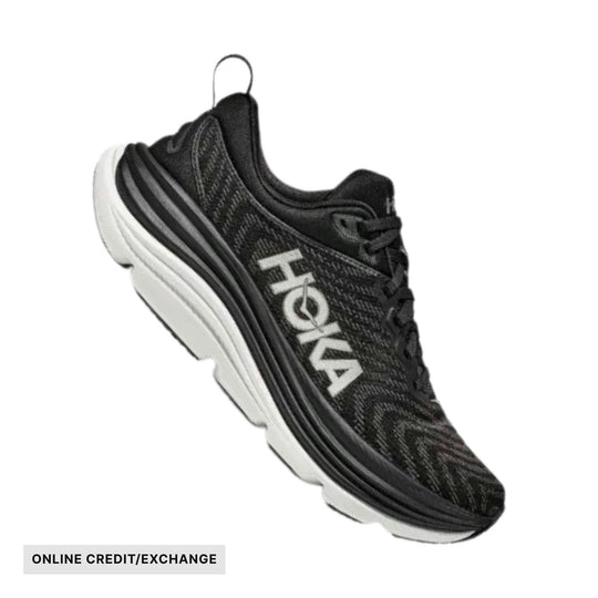 HOKA Men's Gaviota 5 - Black/White - ONLINE CREDIT/EXCHANGE - Lenny's Shoe & Apparel
