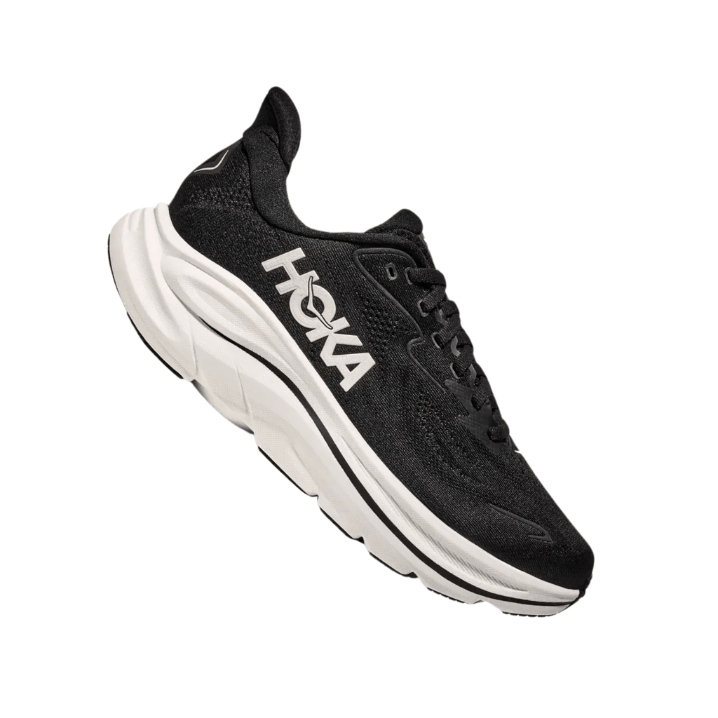 HOKA Men's Clifton 10 Running Shoes - Black/White - Lenny's Shoe & Apparel