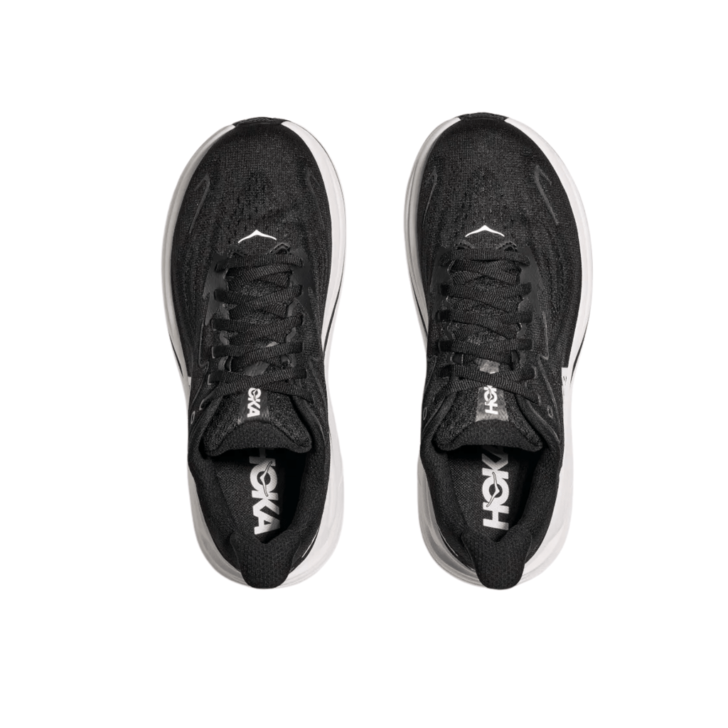HOKA Men's Clifton 10 Running Shoes - Black/White - Lenny's Shoe & Apparel