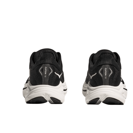 HOKA Men's Clifton 10 Running Shoes - Black/White - Lenny's Shoe & Apparel