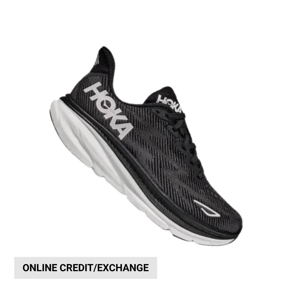 HOKA Men's Clifton 9 - Black/White - Lenny's Shoe & Apparel