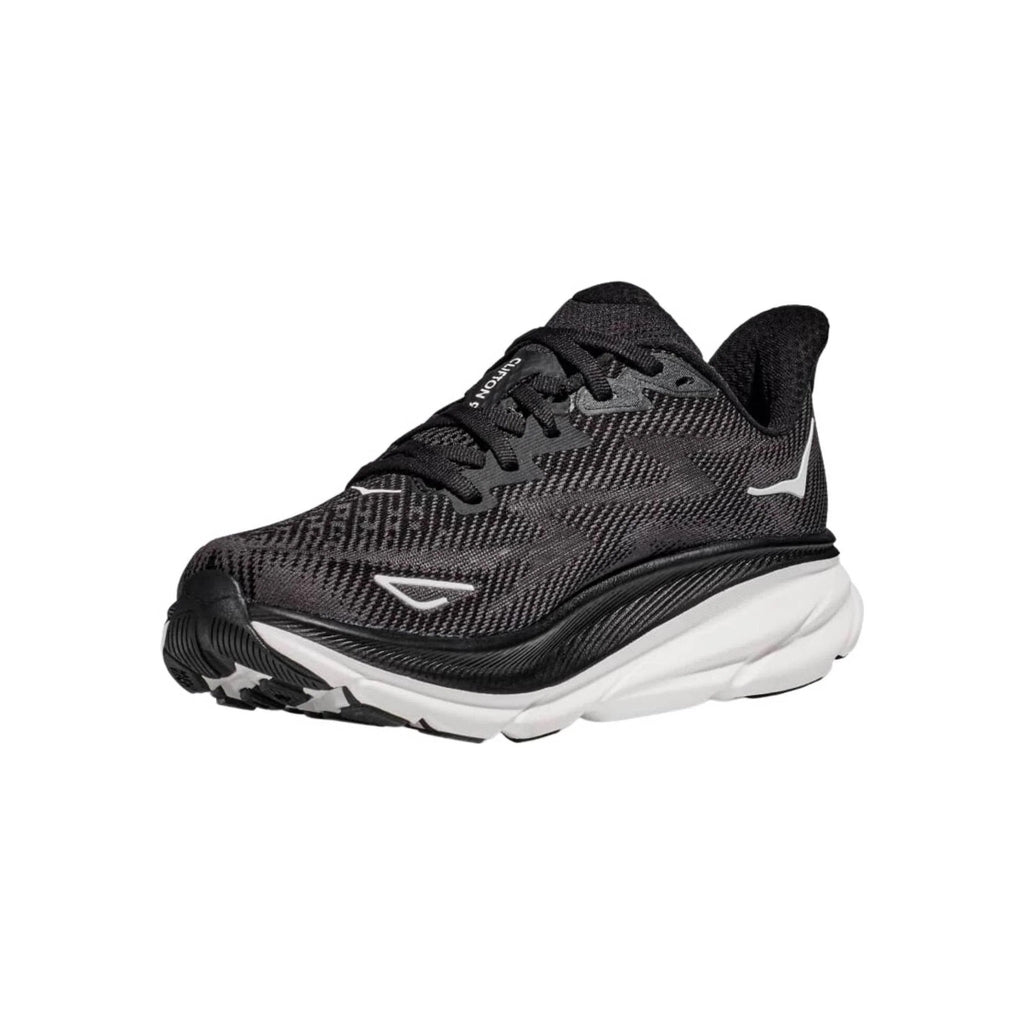 HOKA Men's Clifton 9 - Black/White - Lenny's Shoe & Apparel