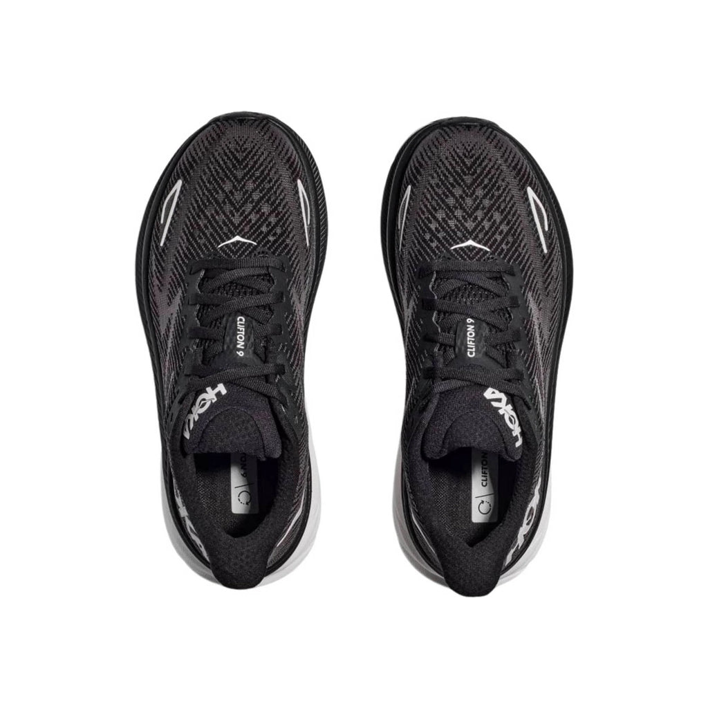 HOKA Men's Clifton 9 - Black/White - Lenny's Shoe & Apparel