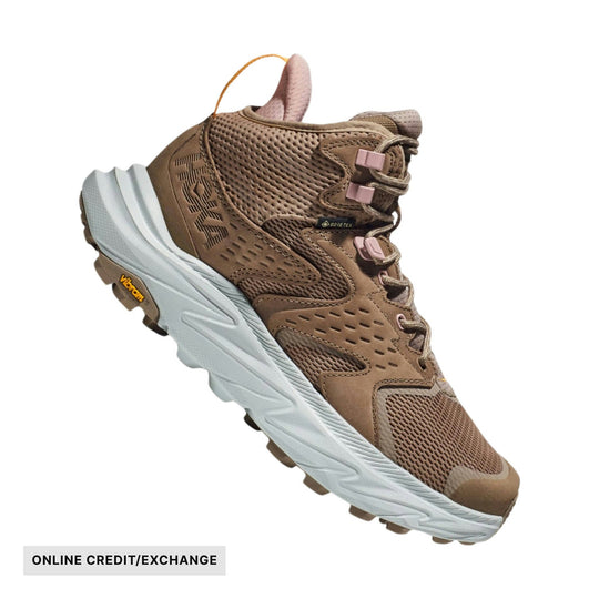 HOKA Women's Anacapa 2 Mid GTX Hiking Shoes - Dune/Ice Flow - ONLINE CREDIT/EXCHANGE - Lenny's Shoe & Apparel