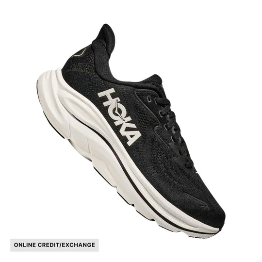 HOKA Women's Clifton 10 Running Shoes - Black/White - ONLINE CREDIT/EXCHANGE - Lenny's Shoe & Apparel