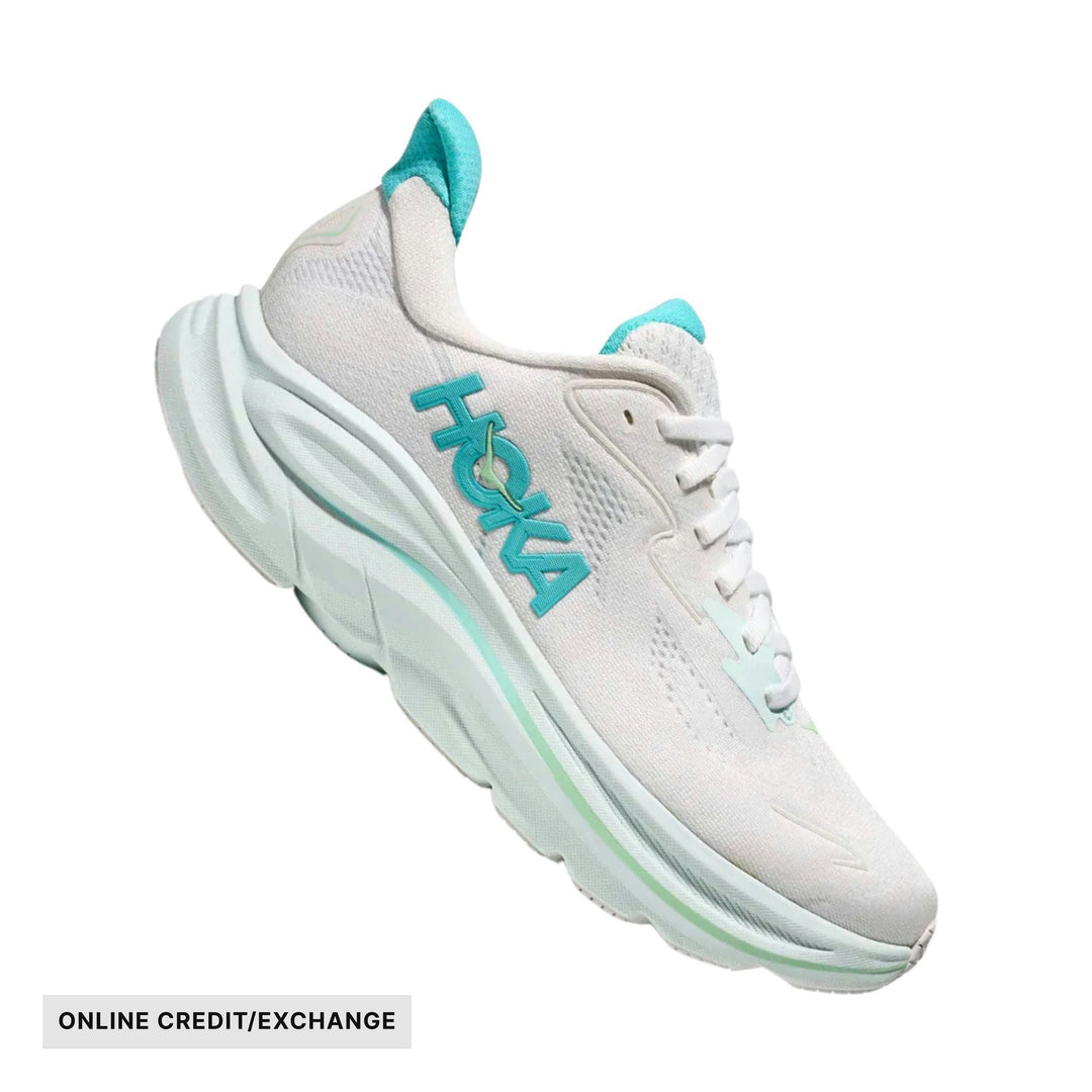 HOKA Women's Clifton 10 Running Shoes - White/ Cielo Blue - ONLINE CREDIT/EXCHANGE - Lenny's Shoe & Apparel