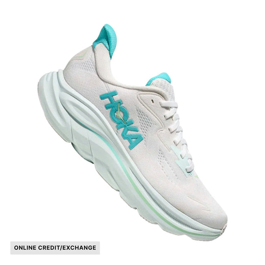 HOKA Women's Clifton 10 Running Shoes - White/ Cielo Blue - ONLINE CREDIT/EXCHANGE - Lenny's Shoe & Apparel