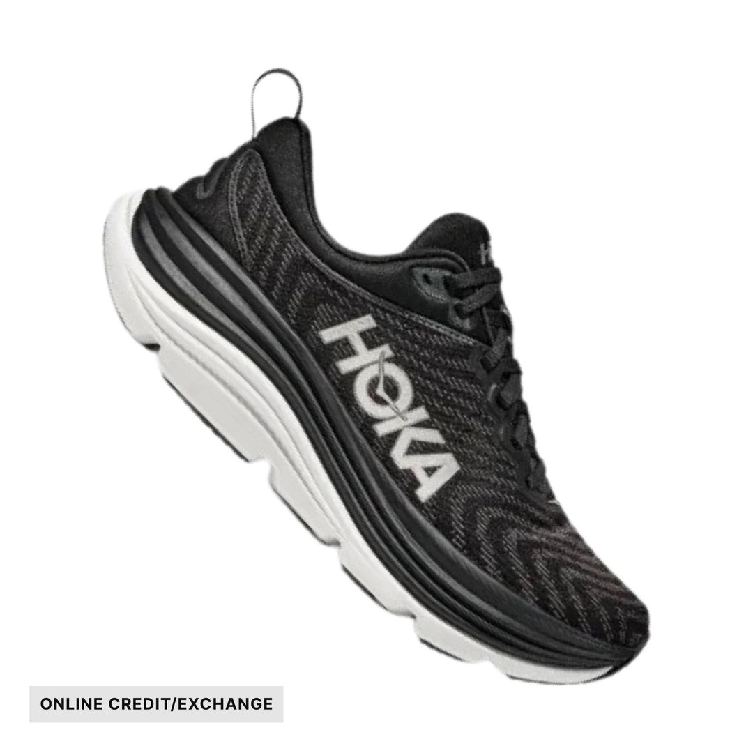 HOKA Women's Gaviota 5 Running Shoes - Black/White - ONLINE CREDIT/EXCHANGE - Lenny's Shoe & Apparel