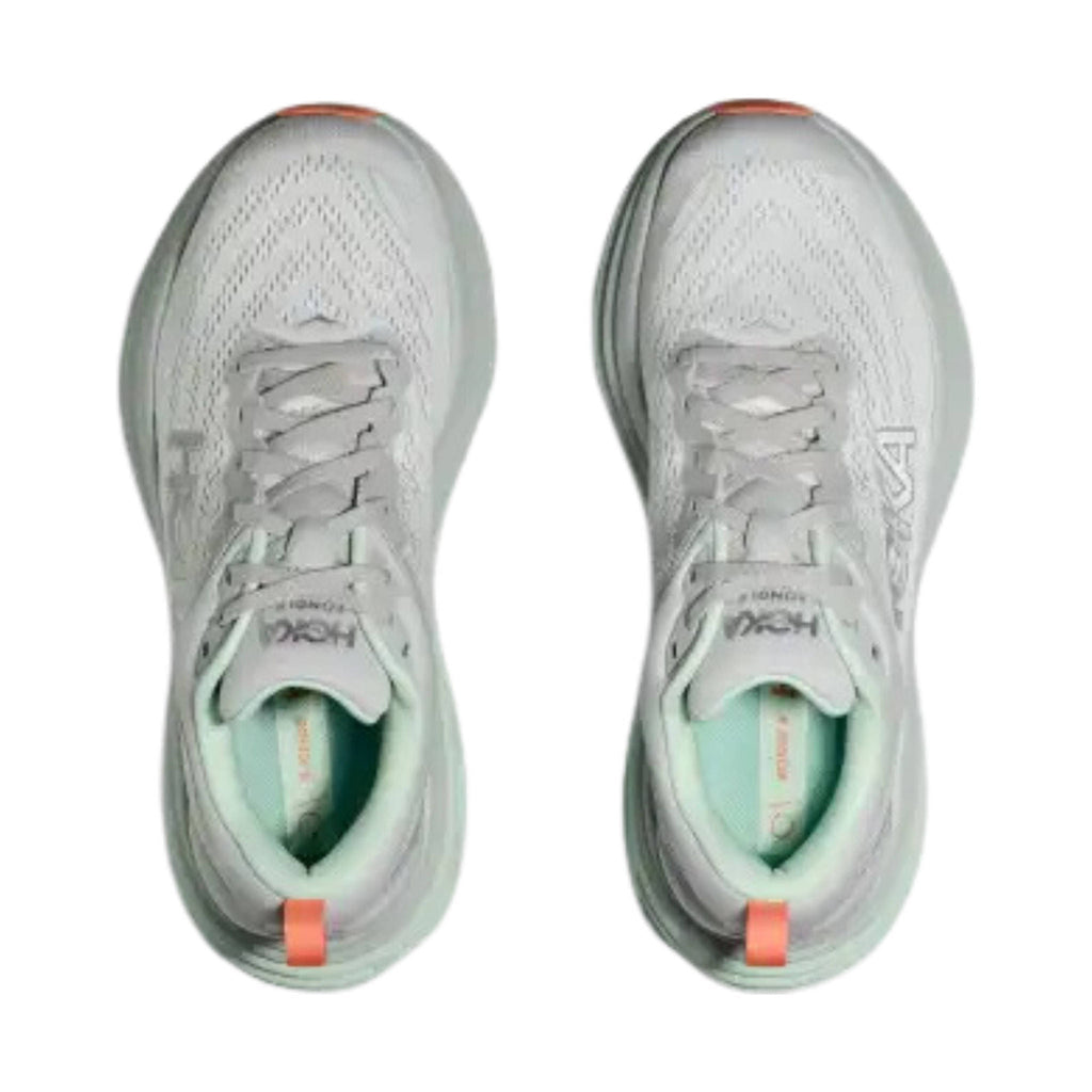 HOKA Women's Bondi 8 - Stardust/ Aqua Breeze - Lenny's Shoe & Apparel