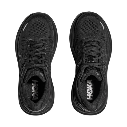 HOKA Women's Bondi 9 Running Shoes - Black/Black - Lenny's Shoe & Apparel