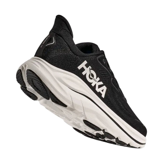 HOKA Women's Clifton 10 Everyday Running Shoes - Black/White - Lenny's Shoe & Apparel