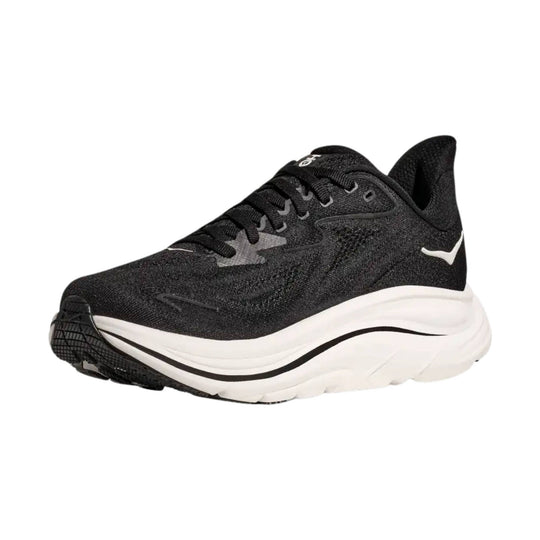 HOKA Women's Clifton 10 Everyday Running Shoes - Black/White - Lenny's Shoe & Apparel
