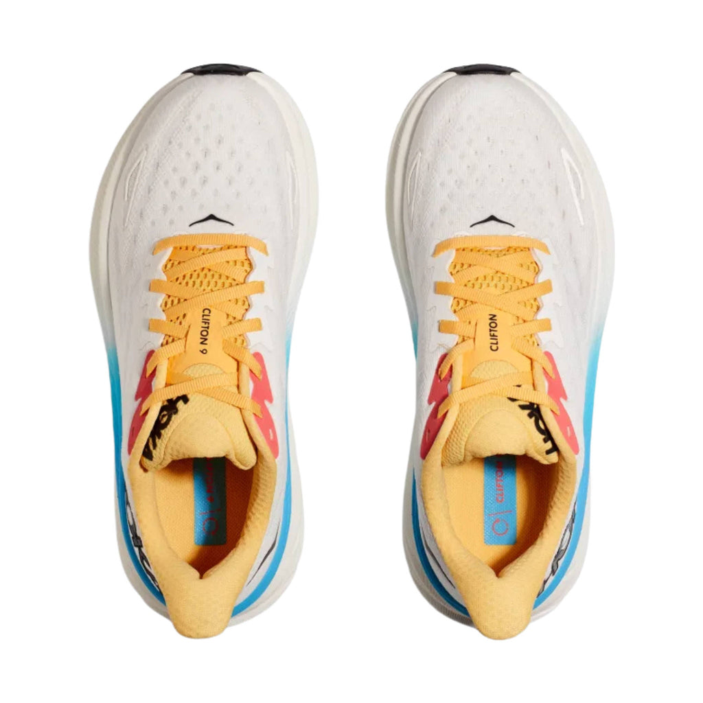 HOKA Women's Clifton 9 - Blanc De Blanc/Swim Day - Lenny's Shoe & Apparel