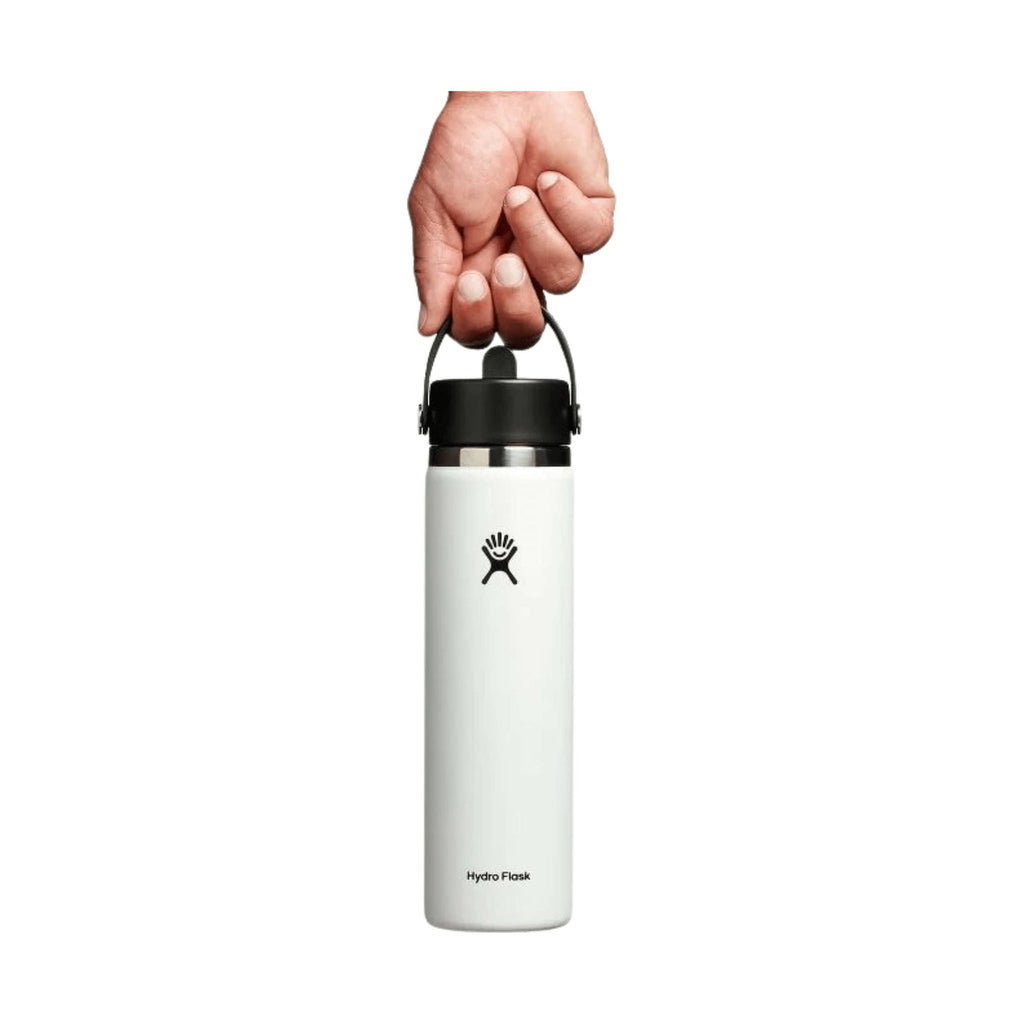 Hydro Flask 24 oz Wide Mouth With Flex Straw Cap - White - Lenny's Shoe & Apparel